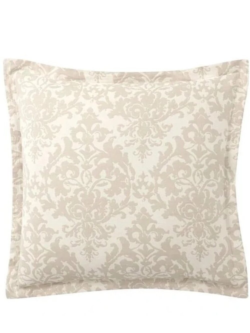 Pottery Barn Jacquard Medallion Set of TWO 26" Euro Pillow Shams Cotton/Linen